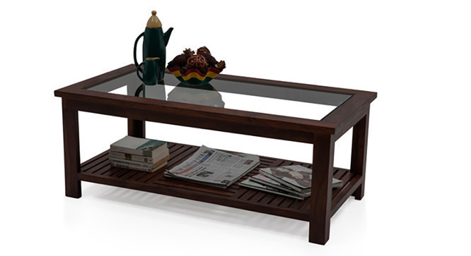Transparent Coffee Table(Mahogany)